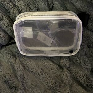 Claire's Clear and White Cosmetic Bag